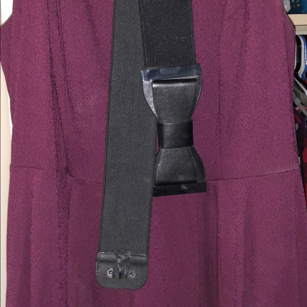 Maroon torrid dress belt included
